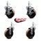 Service Caster 4 High Temp Phenolic Wheel Swivel 7/16'' Grip Ring Stem Caster Set 2 Brakes, 4PK SCC-GR20S414-PHRHT-716138-2-TLB-2 - alternate 5